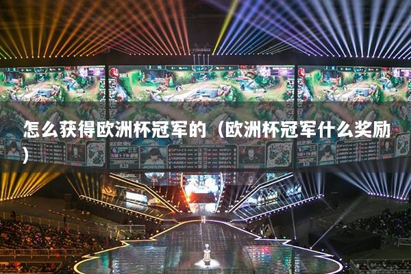 怎么获得欧洲杯冠军的(欧洲杯冠军什么奖励)